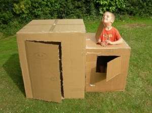 cardboard box house